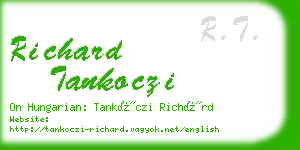 richard tankoczi business card
